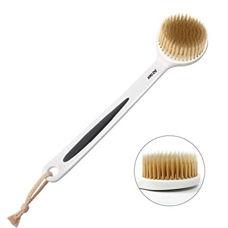 Body Brush for Wet or Dry Brushing, Ultra-Soft Bristle for Glowing Skin, Removes Dead Skin & Toxin, Helps Cellulite, Blood Circulation & Exfoliation, Back Scrubber Shower Bath Brush