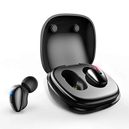 ALWUP Wireless Earbuds, Bluetooth Headphones True Wireless Earphones with Microphone TWS in Ear Sports Mini Ear Buds HiFi Stereo Sound with Portable Charing Case for Running Gym Fitness Driving