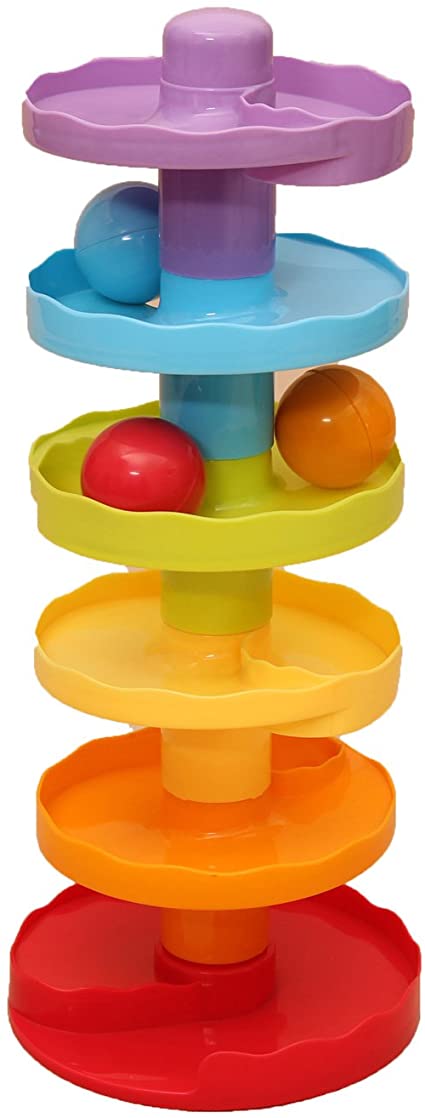 WITKA Baby Ball Drop - 6 Tires Roll Play Tower for 3  Months Toddlers