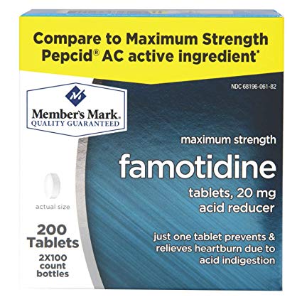 Member's Mark Famotidine - 2/100ct Compare to Pepcid AC Maximum Strength