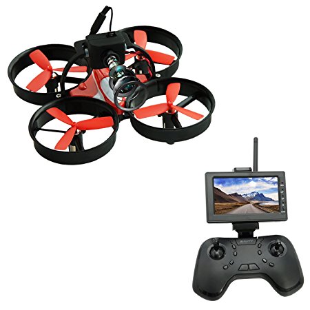DLFPV Mini FPV RC Drone with HD 600TVL Camera 25mW Video Transmitter 2.4Ghz 6CH Altitude Hold 6-Axis Gyroscope RTF UFO Quadcopter - Easy to Fly Drone for Beginners & Expert Pilots–with Extra Battery