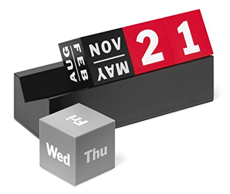 Cubes Perpetual Calendar Red/Grey/Black