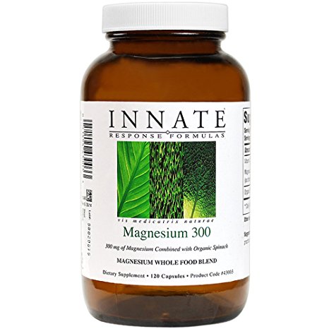 INNATE Response - Magnesium 300, Clinical Dose of Magnesium with Organic Spinach, 120 Capsules
