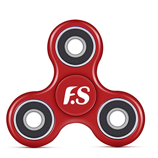 New 2017 Father.son Hand spinner Tri-Spinner Fidget Spinner Toy Stress Reducer - Perfect For ADD, ADHD, Anxiety, and Autism Adult Children(RED)