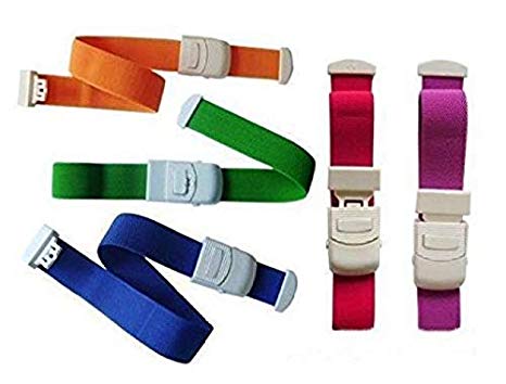 VIEEL Tourniquet Bands Elastic Belt Medical Buckle Hemostatic Blood Tourniquet with Buckle at Home, Outdoors, Sports,Car, Camping, Workplace, Hiking & Survival-Set of 5