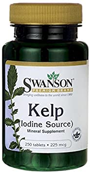 Kelp (Iodine Source) 225 mcg 250 Tabs - Swanson Premium