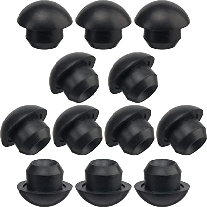 ANCIRS 12 Pack 8mm Floor Jack Plugs, Black Rubber Hydraulic Filler Bung for Oil Reservoir Hole