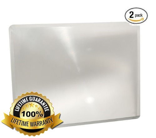 (2 Pack) Full Page MagniPros® 3x Magnifier / Plastic Magnifying Sheet Fresnel Lens, 7½" X 10"