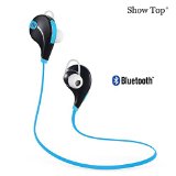 ShowTop Wireless Bluetooth Headphones Noise Cancelling Headphones  Microphone  Exercise  Sports  Running  Gym  Sweatproof  Universal Bluetooth Headset Earphones for Iphone 6s 6 Plus 6652925 5c 5s 4 and Android Blackblue