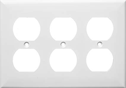 Morris 81431 Lexan Wall Plate, Decorative/GFCI, 3 Gang, White