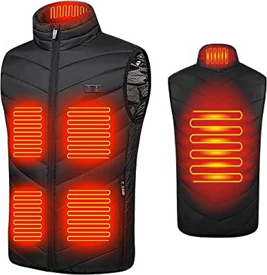 ARVIEMI Heated Vest for Men and Women, USB Electric Heating Vest with Dual Independently Switch, Electrically Heated Jacket, Cutting-edge Overheat Protection, Washable, Winter Warm Vest Coat