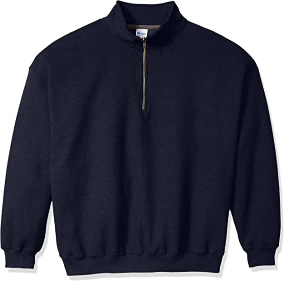 Gildan Mens Men's Fleece Quarter-Zip Cadet Collar Sweatshirt Extended Sizes