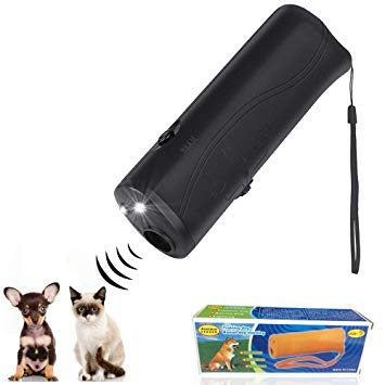 Ultrasonic Dog Repeller and Trainer Device 3 in 1 LED Pet Anti Barking Stop Bark Handheld