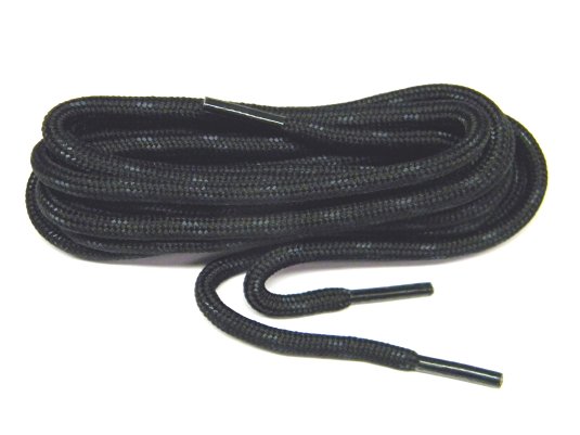 Black w/ Black Kevlar proTOUGH(tm) Reinforced Heavy Duty Boot Laces Shoelaces (2 Pair Pack)