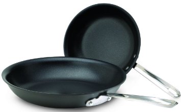 Emeril by All-Clad E919S2 Hard Anodized Nonstick 8-Inch and 10-Inch Fry Pan Cookware Set, 2-Piece, Black