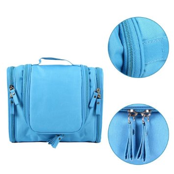 Travel Kit Organizer Bathroom Storage Cosmetic Bag Toiletry Waterproof Blue