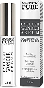 Majestic Pure Eyelash Growth Serum From - Cutting Edge Myristoyl Pentapeptide-17 & Swiss Apple Stem Cells Based Formula for Thicker & Longer Eyelashes and Eyebrows - 3.5ml