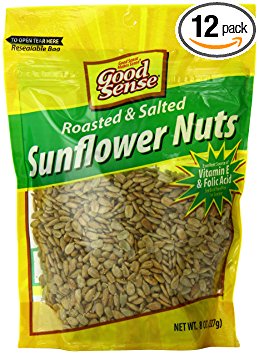 Good Sense Sunflower Nuts,  Roasted Salted, 8-Ounce (Pack of 12)