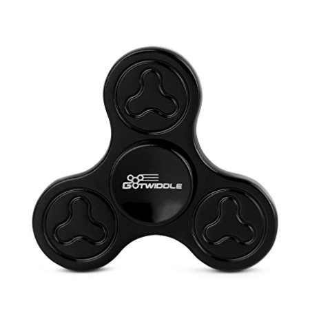 GoTwiddle Hand Spinner Metal Fidget Toy - High Speed and Durable Ceramic Bearings - Steel Body - Reduce Stress Anxiety - Gain Focus Creativity - for School Office - for Sensory Kids Adults (Zephy)