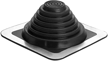 Oatey 14052 .25" 4" Master Flash 8" x 8" Base, for use with profiled Materials and can be Installed on Every Type of Roofing Surface, 0.25" - 5.75", 1/4-Inch-4-Inch