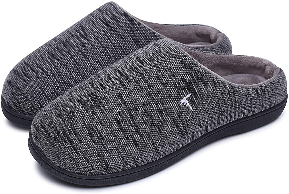 YNIQUE Mens Womens Comfort Memory Foam Slippers Warm Indoor Outdoor House Shoes