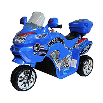 Ride on Toy, 3 Wheel Motorcycle for Kids, Battery Powered Ride On Toy by Lil' Rider  – Ride on Toys for Boys and Girls, 2 - 5 Year Old - Blue FX
