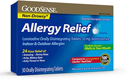 Good Sense Loratadine Orally Disintegrating Tablets, White, Mint, 30 Count (Pack of 1)