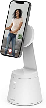 Belkin Face Tracking Phone Mount (MagSafe Compatible Cellphone Stand with Movement Tracking for Content Creators, Works with iPhone 14, iPhone 13 and iPhone 12 Series)