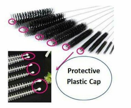 8 Inch Nylon Tube Brush Set with PROTECTIVE CAP-Pipe Cleaning Brushes - Variety Pack (10 pieces). Good Cleaning sink tool, $2 discount compare to competitors. Limited time. NO RETURNS for one Year