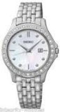 Seiko Mother of Pearl Dial Stainless Steel Ladies Watch SXDF87