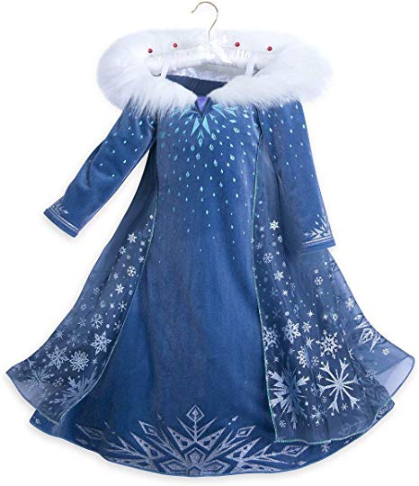 CosplayLife Elsa Frozen Adventure Cosplay Costume for Girls | Dress and Cape | Halloween Costume