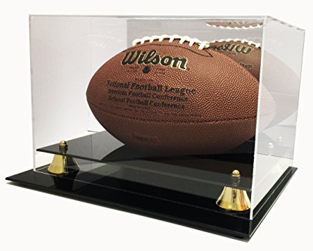 Max Deluxe UV Protected Acrylic Full Size Football Display Case with Mirror