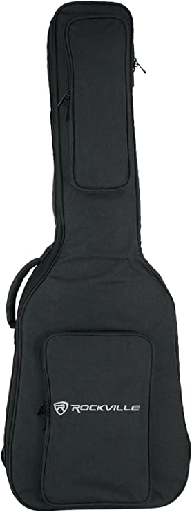 Rockville EGB25 EGB25-BK Electric Guitar Gig Bag with Neck Pad   Secure Strap