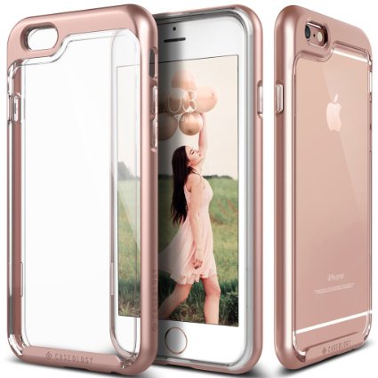 iPhone 6S Case Caseology Skyfall Series Scratch-Resistant Clear Back Cover Rose Gold Shock Absorbent for Apple iPhone 6S 2015 and iPhone 6 2014 - Rose Gold