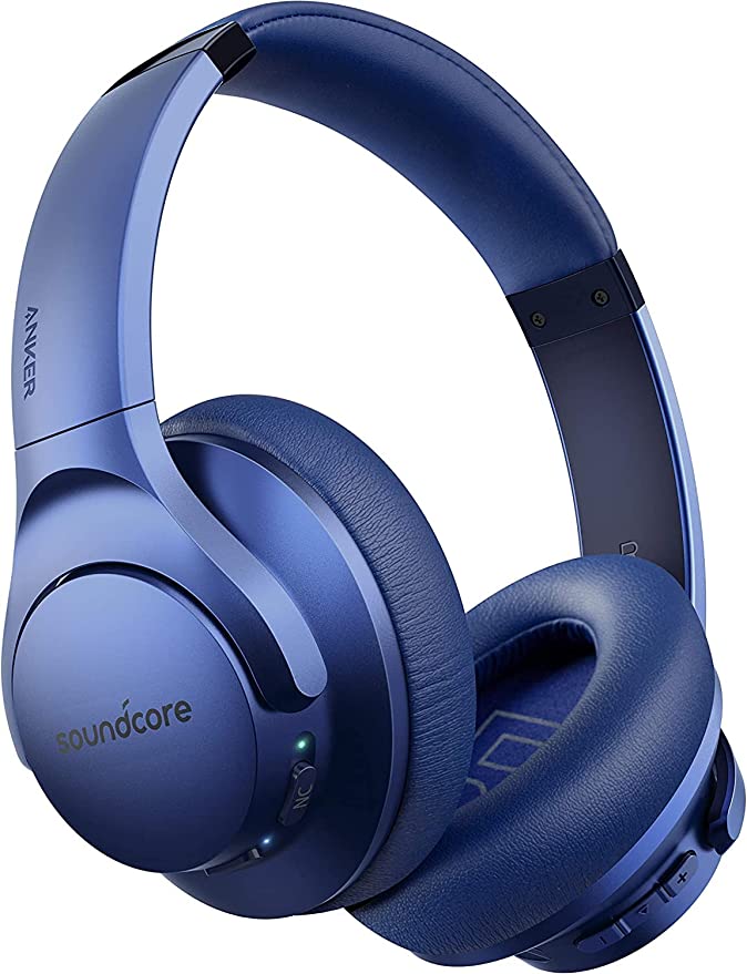 Soundcore Anker Life Q20 Bluetooth Headphones, Hybrid Active Noise Cancelling, 30H Playtime, Hi-Res Audio, Deep Bass, Memory Foam Ear Cups and Headband, Wireless Headphones(Renewed)