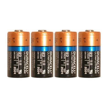 4 Count Duracell Ultra Lithium 3V CR17345 Leak Resistant Long Lasting Batteries