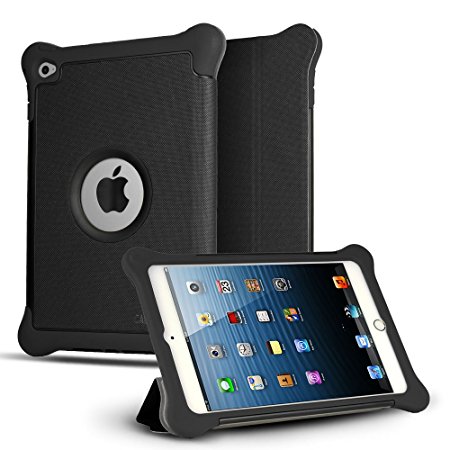 iPad Mini 4 Case, CASEFORMERS Armor Shield Cover Flip Case with Stand for iPad Mini 4 - Black