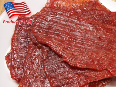Made to Order Fire-Grilled Oriental Beef Jerky (aka Singapore Bak Kwa), Black Pepper Flavored, 1 pound size