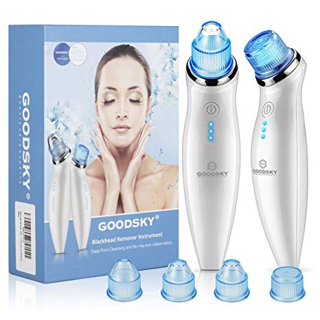 Blackhead Remover, Rechargeable Facial Pore Cleanser Blackhead Acne Remover Machine Utilizes Pore Vacuum Extraction Tool Facial Pore Cleaner with 4 Replaceable Probes