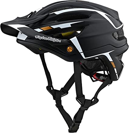 Troy Lee Designs Adult|All Mountain|Mountain Bike Half Shell A2 Helmet Sliver W/MIPS (Black/White, XL/2X)