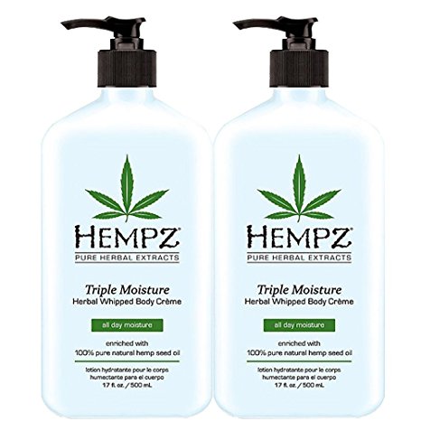 Hempz 2 Bottles Of Herbal Moisturizer Triple Moisture 17 Oz New 2014