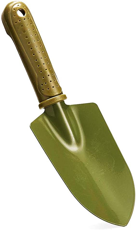 Homes Garden Bend-Proof Garden Trowel 10" L x 3.2" W Carbon Steel Garden Shovel Rust Resistant PE Ergo Grip 10 Years Warranty Garden Hand Tools for Planting, Weeding, Moving and Smoothing Soil #2048