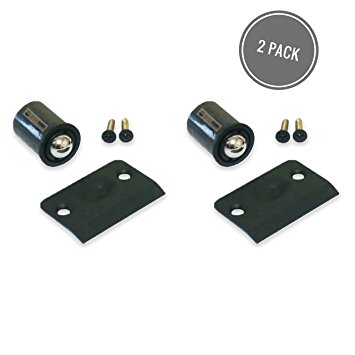 Qualihome Drive-in Closet Door Ball Catch, with Strike Plate (2 Pack Oil Rubbed Bronze)