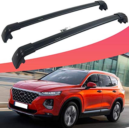 SnailAuto Fit for Hyundai Santa Fe 2019 2020 Lockable Cross Bars Roof Rack Rail US Stock -2pcs