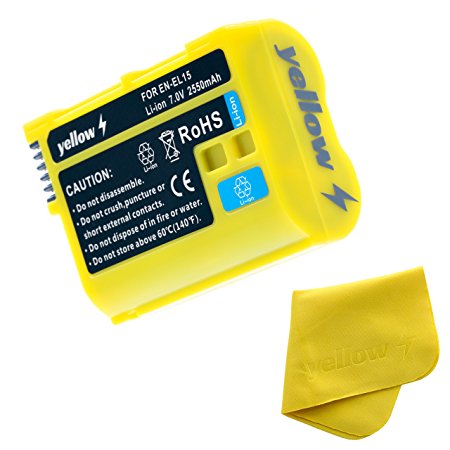 Yellow EN-EL-15 Battery for Nikon