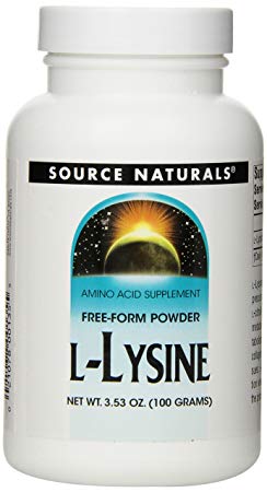 Source Naturals L-Lysine 1,000mg Free Form Essential Amino Acid Supports Calcium Absorption - 3.53 oz