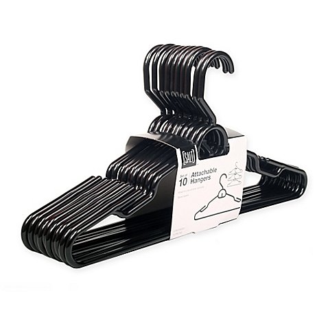 Best Seller Attachable Hangers in Black (Set of 10)