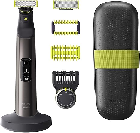 Philips OneBlade Pro 360 Face   Body - Electric Beard Trimmer, Shaver and Razor, with 14-Length Comb and Click-On Skin Guard, Body Comb and Travel Case (Model QP6651/30)