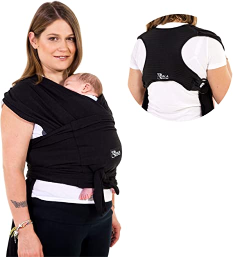 Koala Babycare® Easy-to-wear Baby Sling (Easy on), Adjustable Unisex - Multi-Purpose Baby Carrier Suitable up to 10kg - Baby Carrier Belt - Black - KBC®