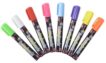Neon Liquid Fluorescent Marker Pens for Flashing Boards - 8 Colors Pack, 921